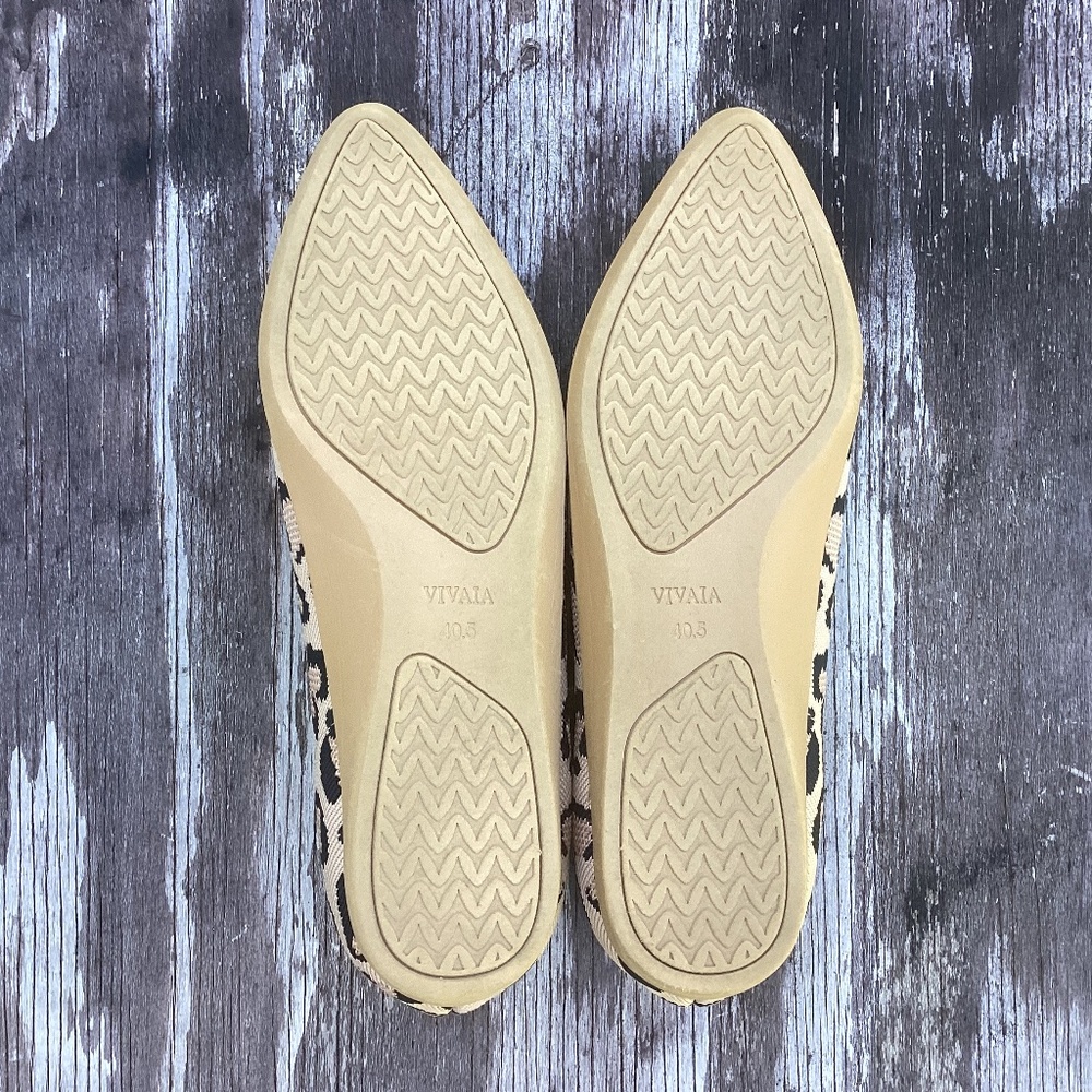 Vivaia flats LIKE NEW pointed toe Ballet Aria SHOES dark leopard - Picture 5 of 5